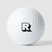 Personalisierte Monogram-Moderne Blocktypografie Golfball (Vorderseite)