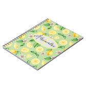 Personalisierte Monogram Name Spiral Notebook Lemo Notizblock (Linke Seite)