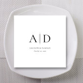 Personalisierte Monogram & Names Wedding Napkins Serviette