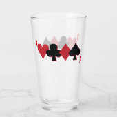 Personalisierte Monogram Playing Card Bridge & Pok Glas (Rückseite)