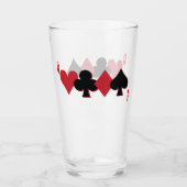 Personalisierte Monogram Playing Card Bridge & Pok Glas (Vorderseite)
