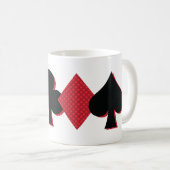 Personalisierte Monogram Playing Card Bridge & Pok Kaffeetasse (VorderseiteRechts)