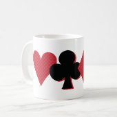 Personalisierte Monogram Playing Card Bridge & Pok Kaffeetasse (Vorderseite Links)