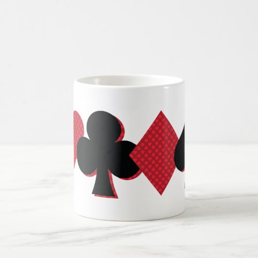 Personalisierte Monogram Playing Card Bridge & Pok Kaffeetasse (Mittel)
