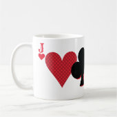 Personalisierte Monogram Playing Card Bridge & Pok Kaffeetasse (Links)