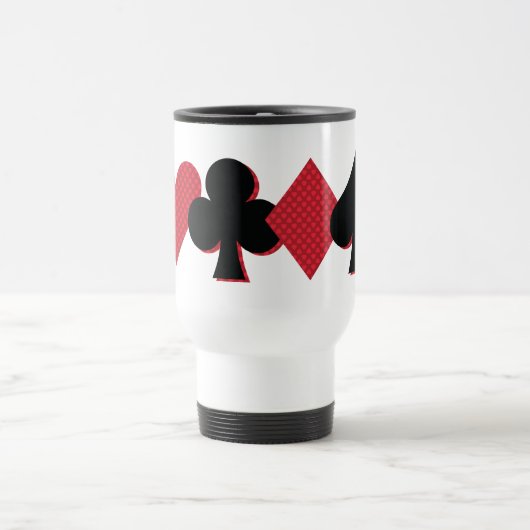 Personalisierte Monogram Playing Card Bridge & Pok Reisebecher (Mittel)