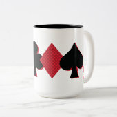 Personalisierte Monogram Playing Card Bridge & Pok Zweifarbige Tasse (VorderseiteRechts)
