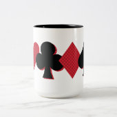Personalisierte Monogram Playing Card Bridge & Pok Zweifarbige Tasse (Mittel)
