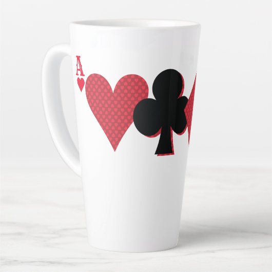 Personalisierte Monogram Playing Cards Bridge & Po Milchtasse (Linke Ecke)