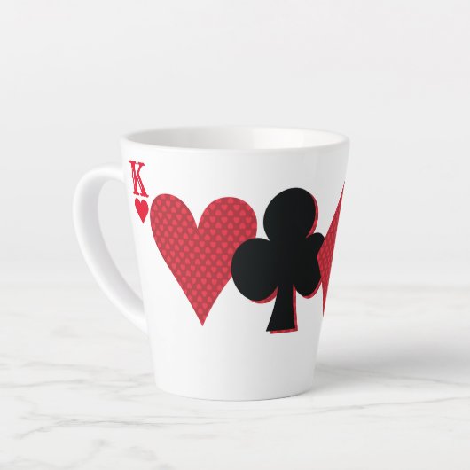 Personalisierte Monogram Playing Cards Bridge & Po Milchtasse (Linke Ecke)