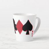 Personalisierte Monogram Playing Cards Bridge & Po Milchtasse (Rechte Ecke)