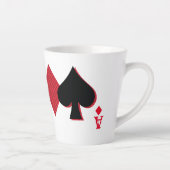 Personalisierte Monogram Playing Cards Bridge & Po Milchtasse (Rechts)