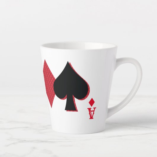 Personalisierte Monogram Playing Cards Bridge & Po Milchtasse (Rechts)