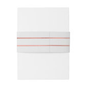 Personalisierte Monogram Rose Gold Foil Gray Weddi Einladungsbanderole (Rückseitenbeispiel)