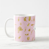 Personalisierte Monogram Rose Gold-Tasse Kaffeetasse (Links)