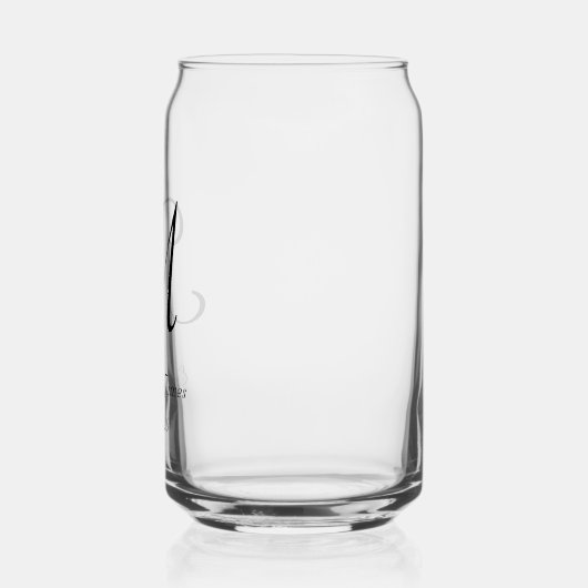 Personalisierte Monogram Script Name Wedding Party Dosenglas (Links)