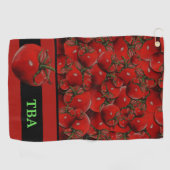 Personalisierte Monogram Tomaten Golfhandtuch