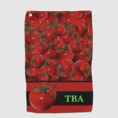 Personalisierte Monogram Tomaten Golfhandtuch (Vorderseite)