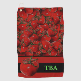 Personalisierte Monogram Tomaten Golfhandtuch