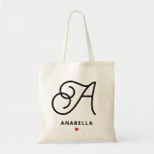Personalisierte Monogram Tote Bag, Frauengeschenk Tragetasche (Vorne)