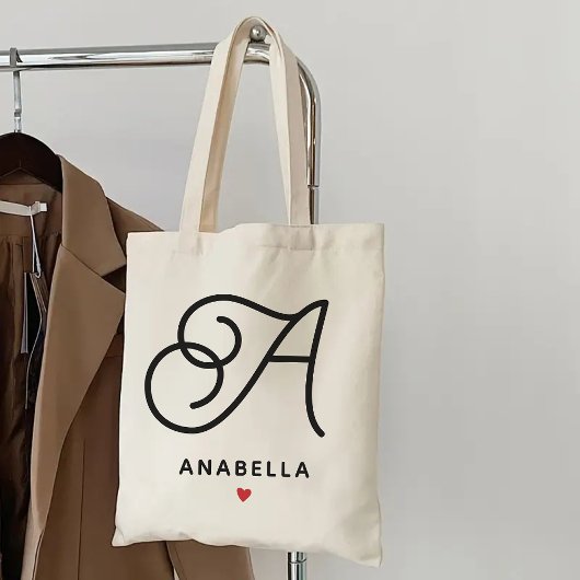 Personalisierte Monogram Tote Bag, Frauengeschenk Tragetasche
