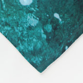 Personalisierte Monogram Türkis Sea Waves Fleecedecke (Ecke)