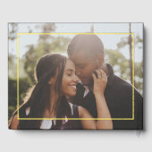 Personalisierte Monogram Wedding Black and Real Fo Gästebuch (Rückseite)