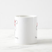 Personalisierte Monogram-Weihnachtsmannmütze Weihn Kaffeetasse (Mittel)