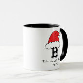 Personalisierte Monogram-Weihnachtszeit Tasse (VorderseiteRechts)