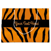 Personalisierte Monogram Wild Thing Tiger Streifen Große Geschenktüte (Vorderseite)