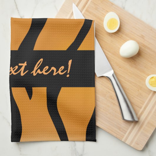 Personalisierte Monogram Wild Thing Tiger Streifen Handtuch (Viertel Falte)