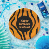 Personalisierte Monogram Wild Thing Tiger Streifen Pappteller (Party)