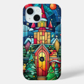 Personalisierte Monogram-Winterszene Case-Mate iPhone Hülle (Rückseite)