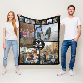 Personalisierte Monogramm-11-Fotolage Fleecedecke