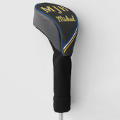 Personalisierte Monogramm 3 Initialen Eleganter Go Golf Headcover (angewinkelt)
