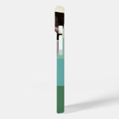 Personalisierte Monogramm-5-Grüntöne mit Bildern Case-Mate iPhone Hülle (Rückseite / Links)