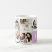 Personalisierte Monogramm-9-FotoCollage Kaffeetasse (Mittel)