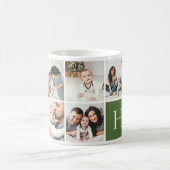 Personalisierte Monogramm-9-FotoCollage Kaffeetasse (Mittel)