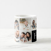 Personalisierte Monogramm-9-FotoCollage Kaffeetasse (Mittel)