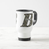 Personalisierte Monogramm Anfangsbuchstabe B Horte Reisebecher (VorderseiteRechts)