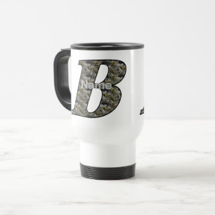 Personalisierte Monogramm Anfangsbuchstabe B Horte Reisebecher