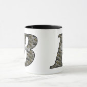 Personalisierte Monogramm-Anfangsbuchstabe B Horte Tasse (Zentrum)