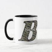Personalisierte Monogramm-Anfangsbuchstabe B Horte Tasse (Links)