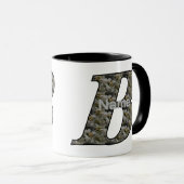 Personalisierte Monogramm-Anfangsbuchstabe B Horte Tasse (VorderseiteRechts)