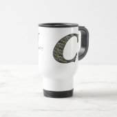 Personalisierte Monogramm Anfangsbuchstabe C Horte Reisebecher (VorderseiteRechts)