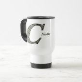 Personalisierte Monogramm Anfangsbuchstabe C Horte Reisebecher (Vorderseite Links)