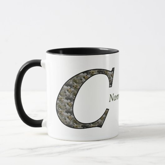 Personalisierte Monogramm Anfangsbuchstabe C Horte Tasse (Links)