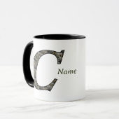 Personalisierte Monogramm Anfangsbuchstabe C Horte Tasse (Vorderseite Links)