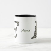 Personalisierte Monogramm-Anfangsbuchstabe E Horte Tasse (Zentrum)