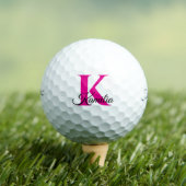 Personalisierte Monogramm-Anfangsbuchstabe Golfball (Insitu T-Shirt)